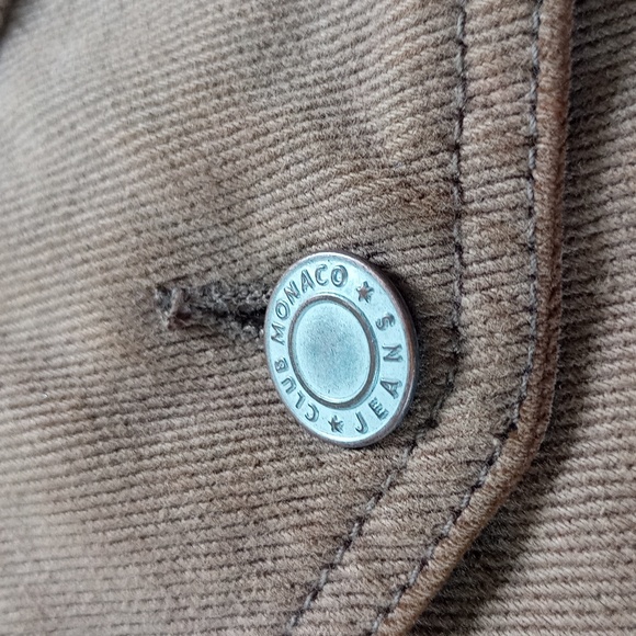 Vintage 90s Club Monaco Jeans Denim Brown Vest - Picture 4 of 6
